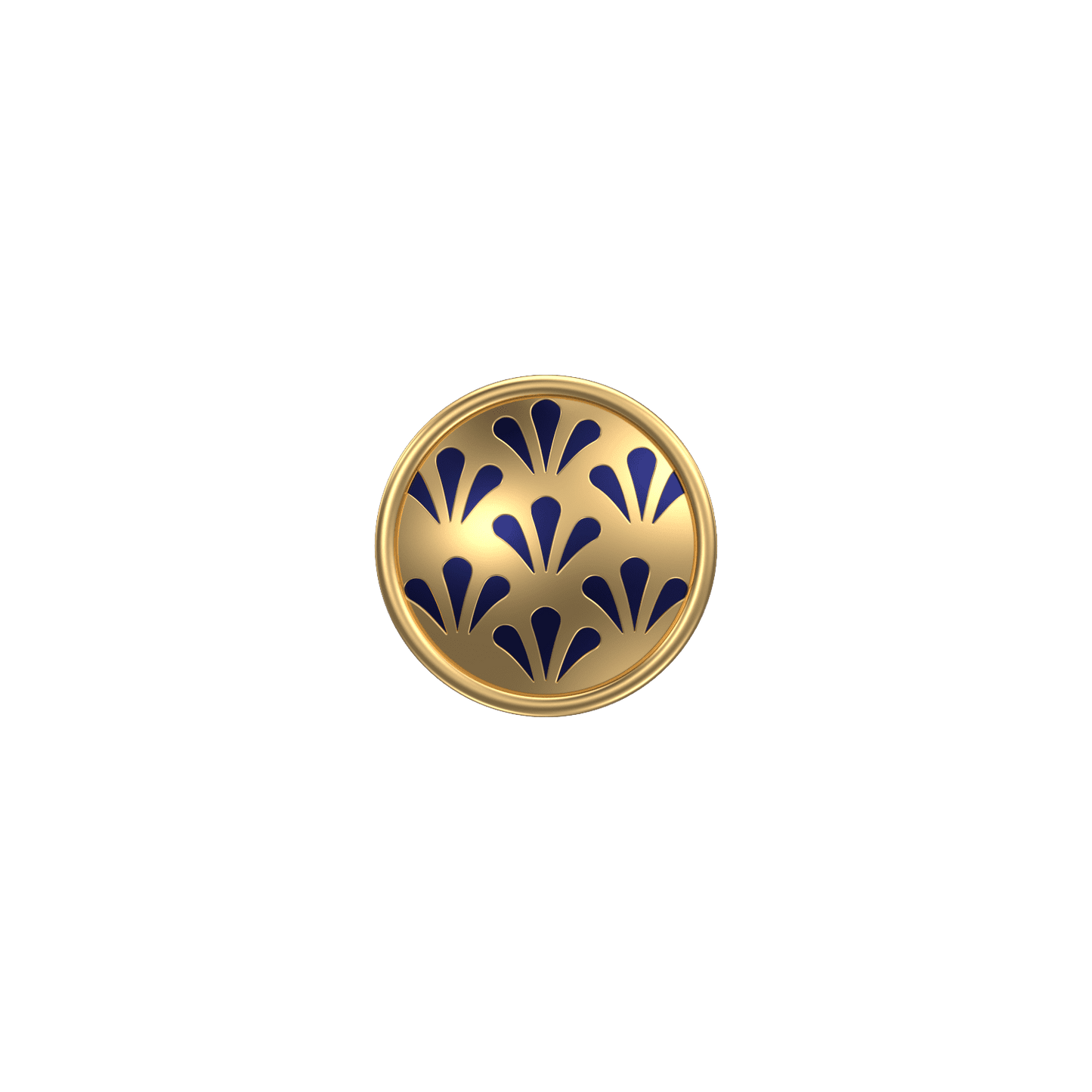 Bloom, Classic Kurta Button Set with 18kt Gold Plating and Enamel