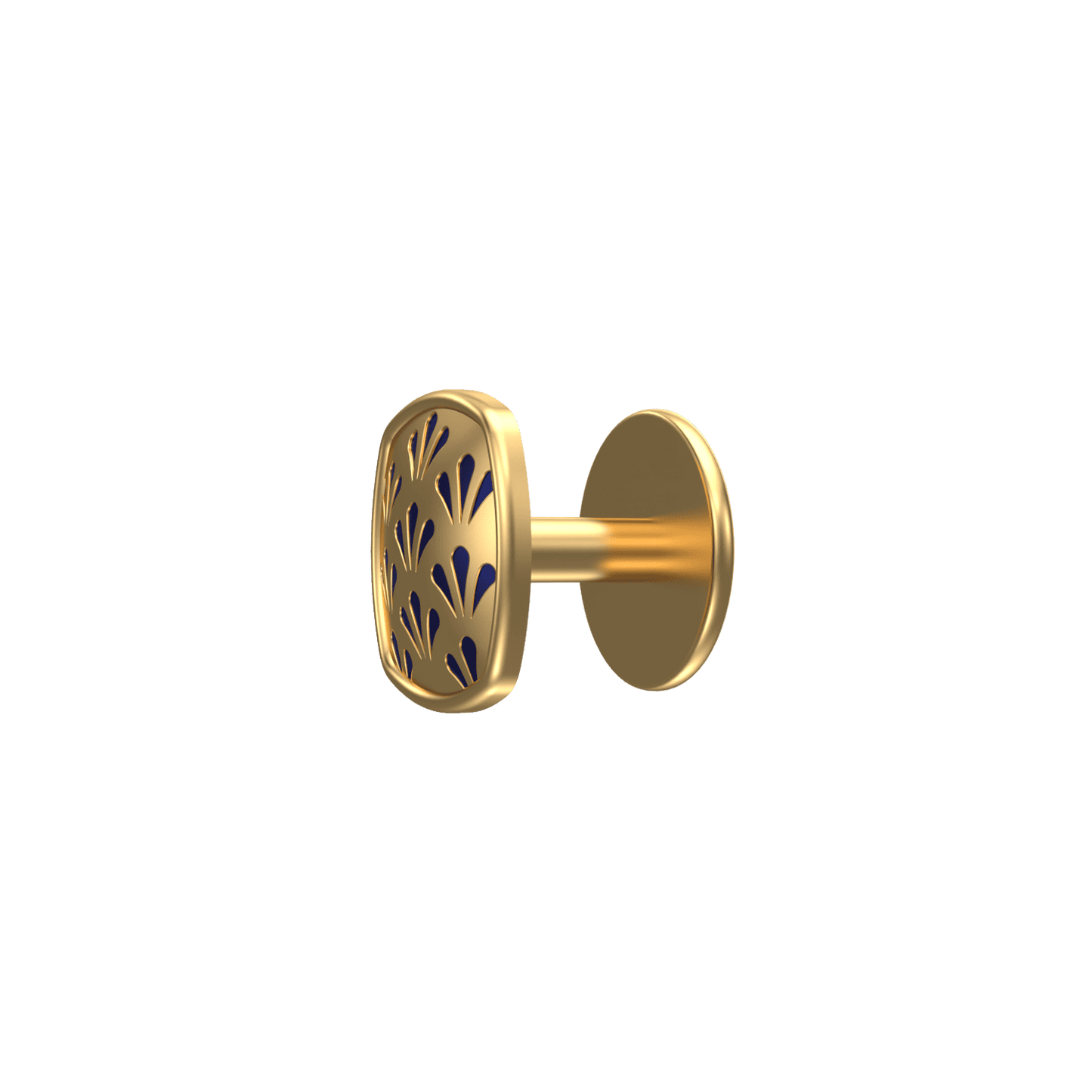 Bloom, Classic Kurta Button Set with 18kt Gold Plating and Enamel