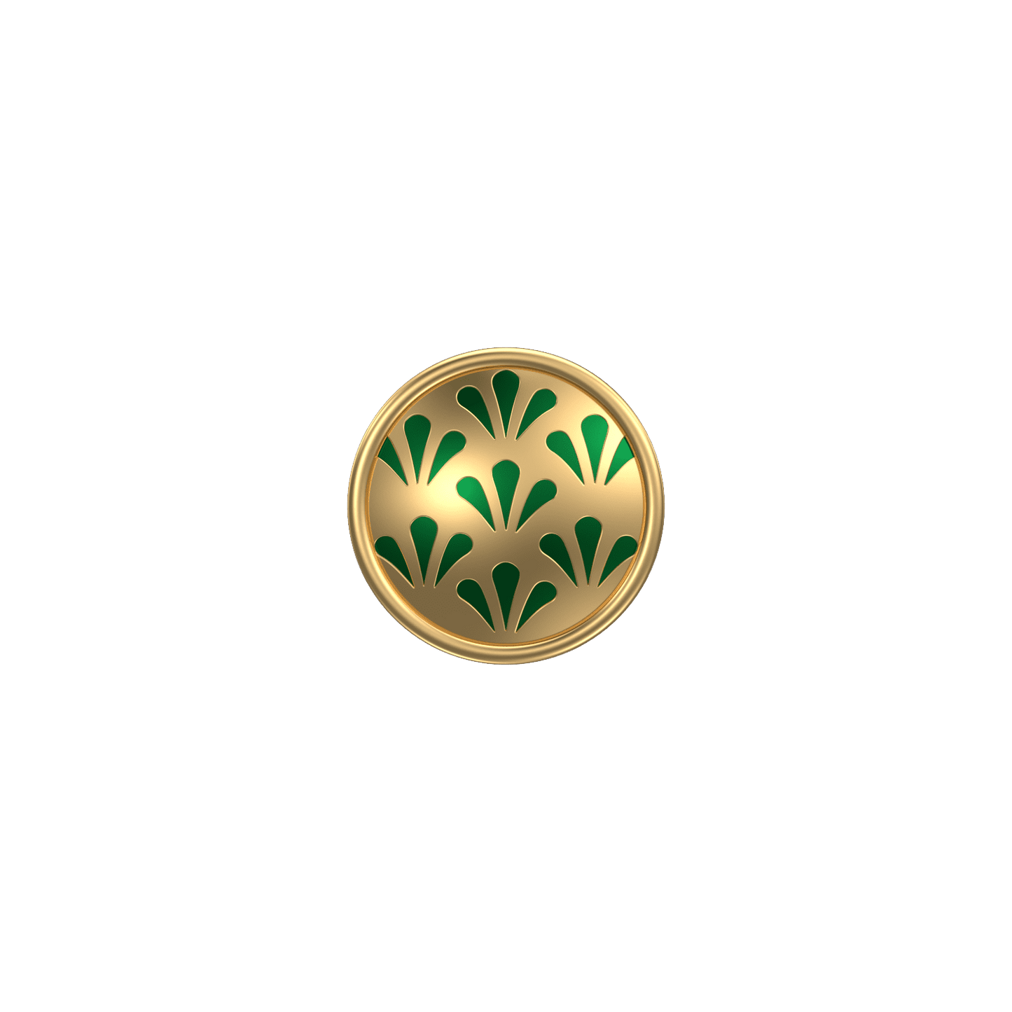 Bloom, Classic Kurta Button Set with 18kt Gold Plating and Enamel