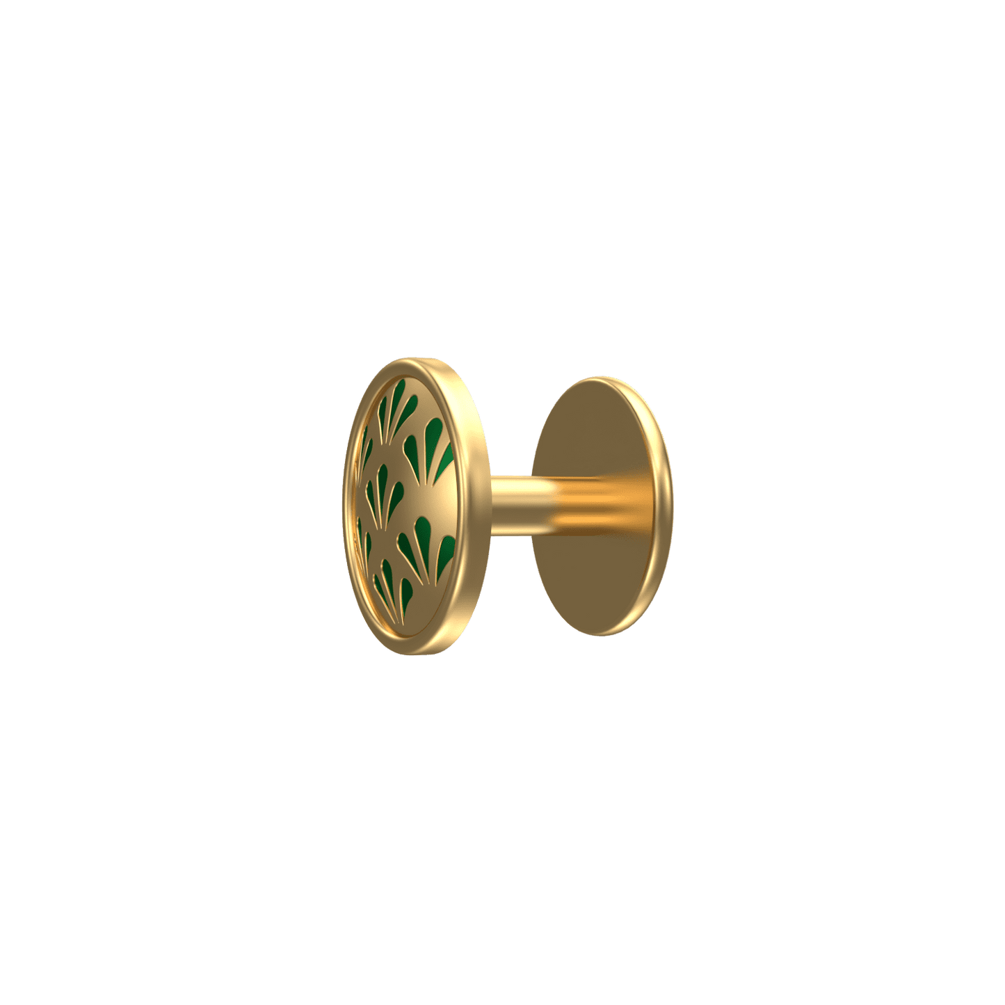 Bloom, Classic Kurta Button Set with 18kt Gold Plating and Enamel