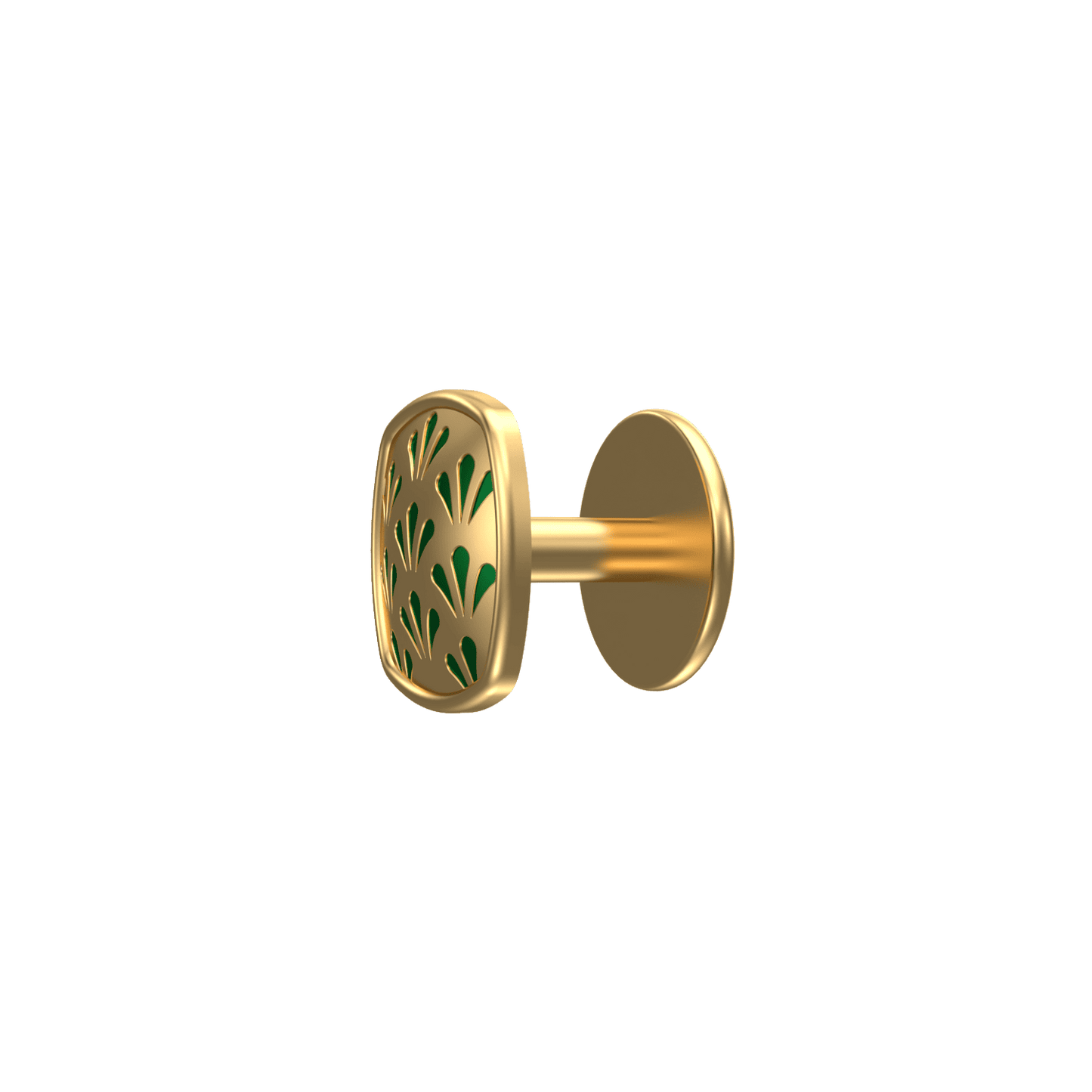 Bloom, Classic Kurta Button Set with 18kt Gold Plating and Enamel