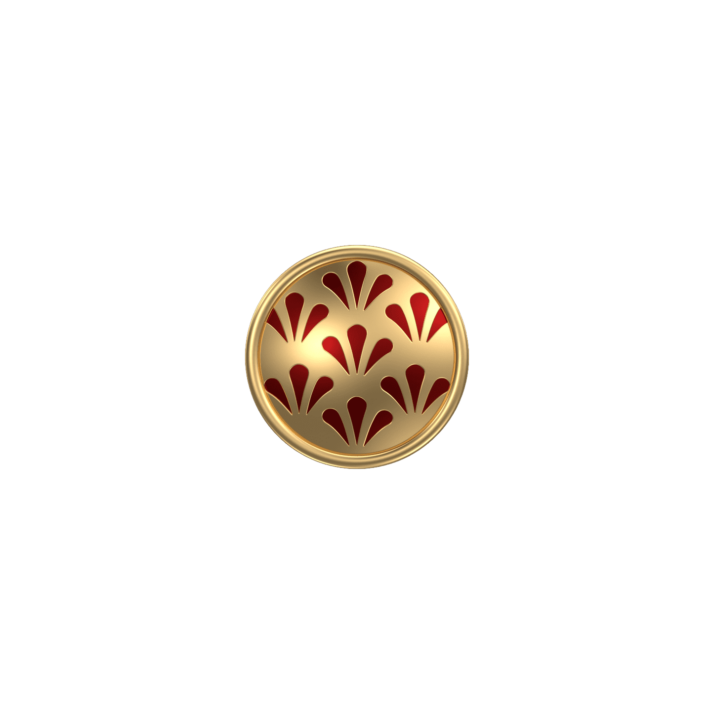 Bloom, Classic Kurta Button Set with 18kt Gold Plating and Enamel