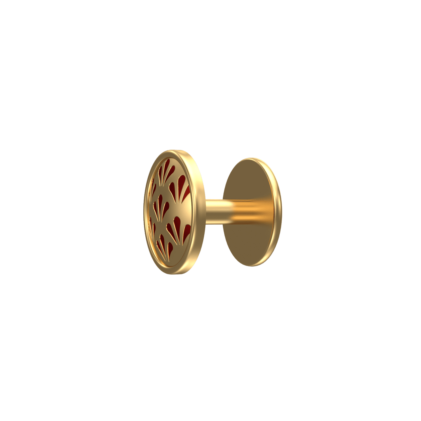 Bloom, Classic Kurta Button Set with 18kt Gold Plating and Enamel