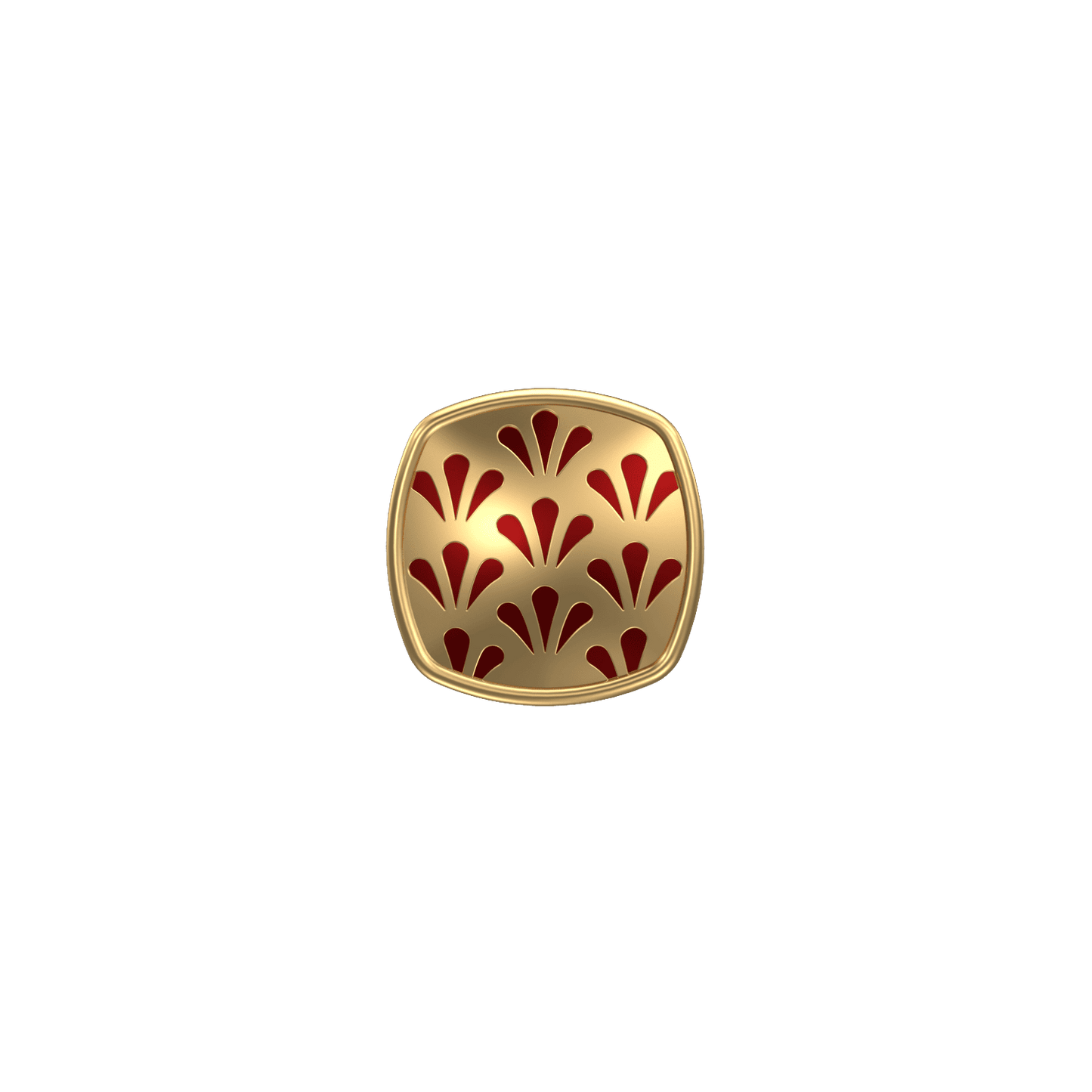 Bloom, Classic Kurta Button Set with 18kt Gold Plating and Enamel