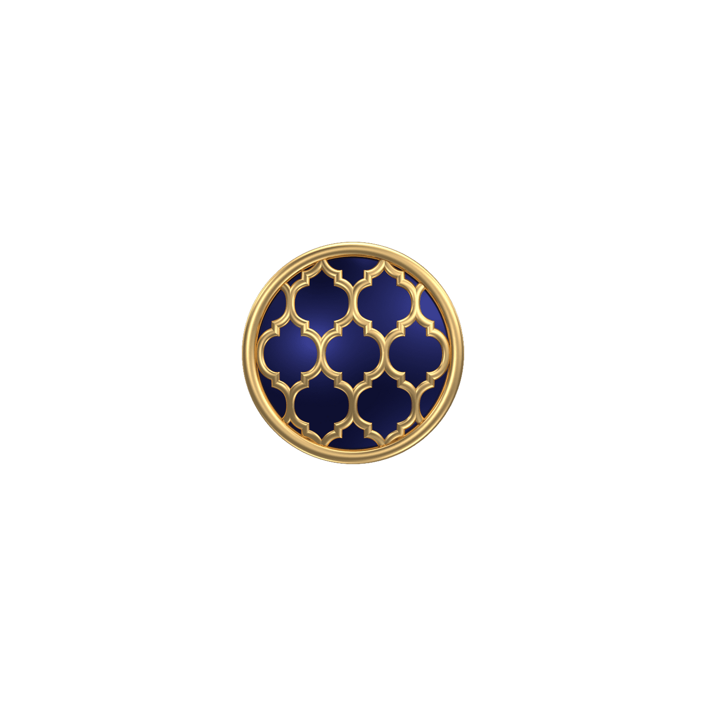 Ornate, Classic Kurta Button Set with 18kt Gold Plating and Enamel