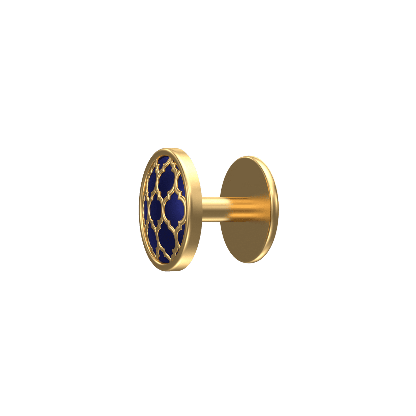Ornate, Classic Kurta Button Set with 18kt Gold Plating and Enamel