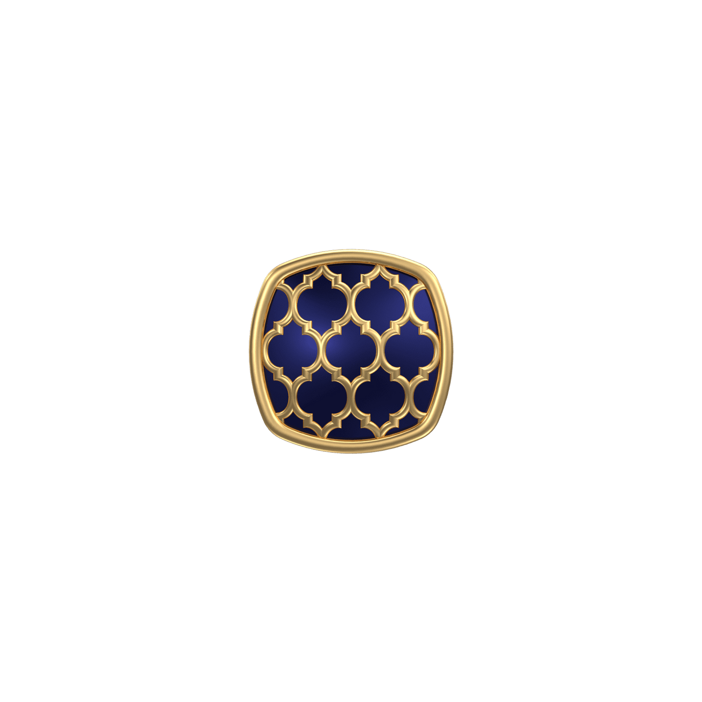 Ornate, Classic Kurta Button Set with 18kt Gold Plating and Enamel