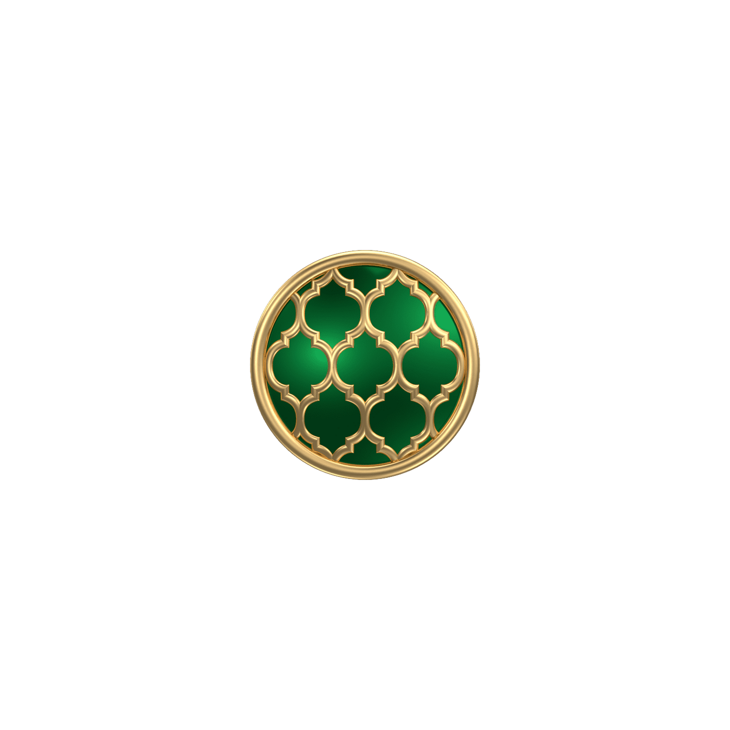 Ornate, Classic Kurta Button Set with 18kt Gold Plating and Enamel
