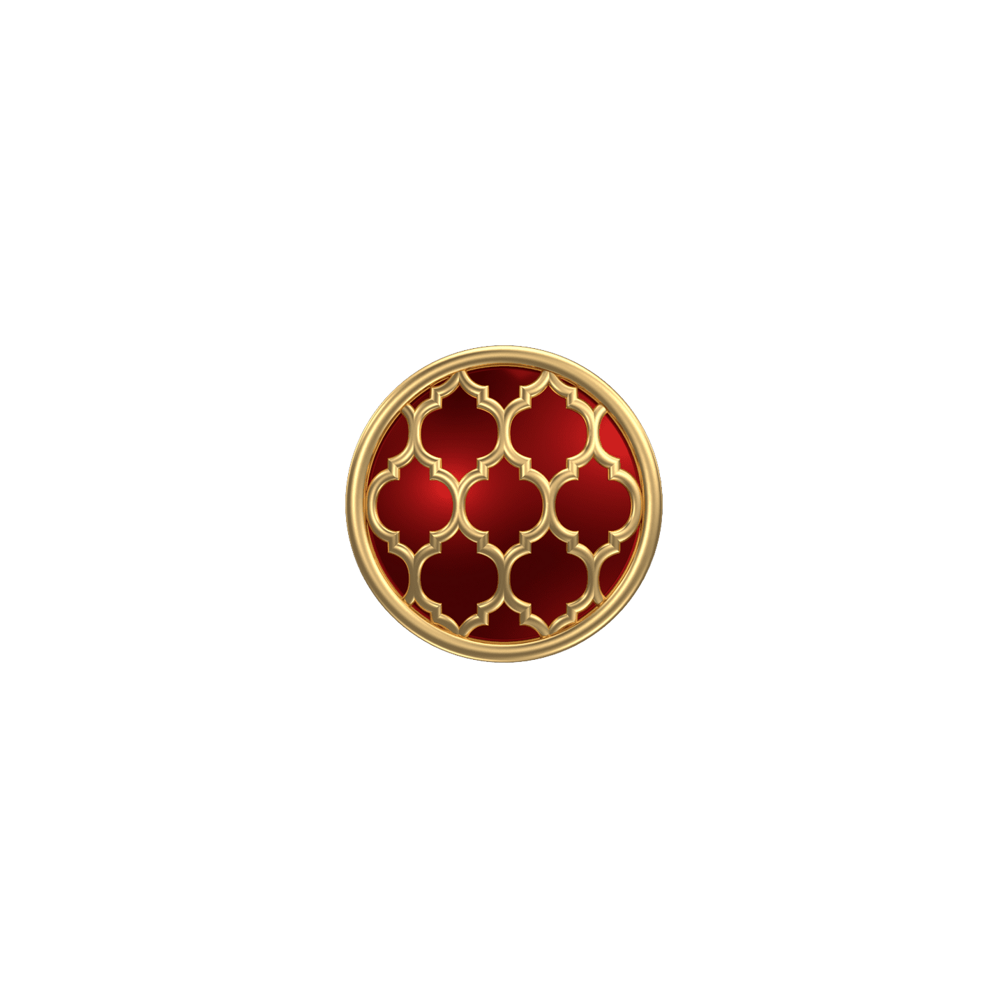 Ornate, Classic Kurta Button Set with 18kt Gold Plating and Enamel