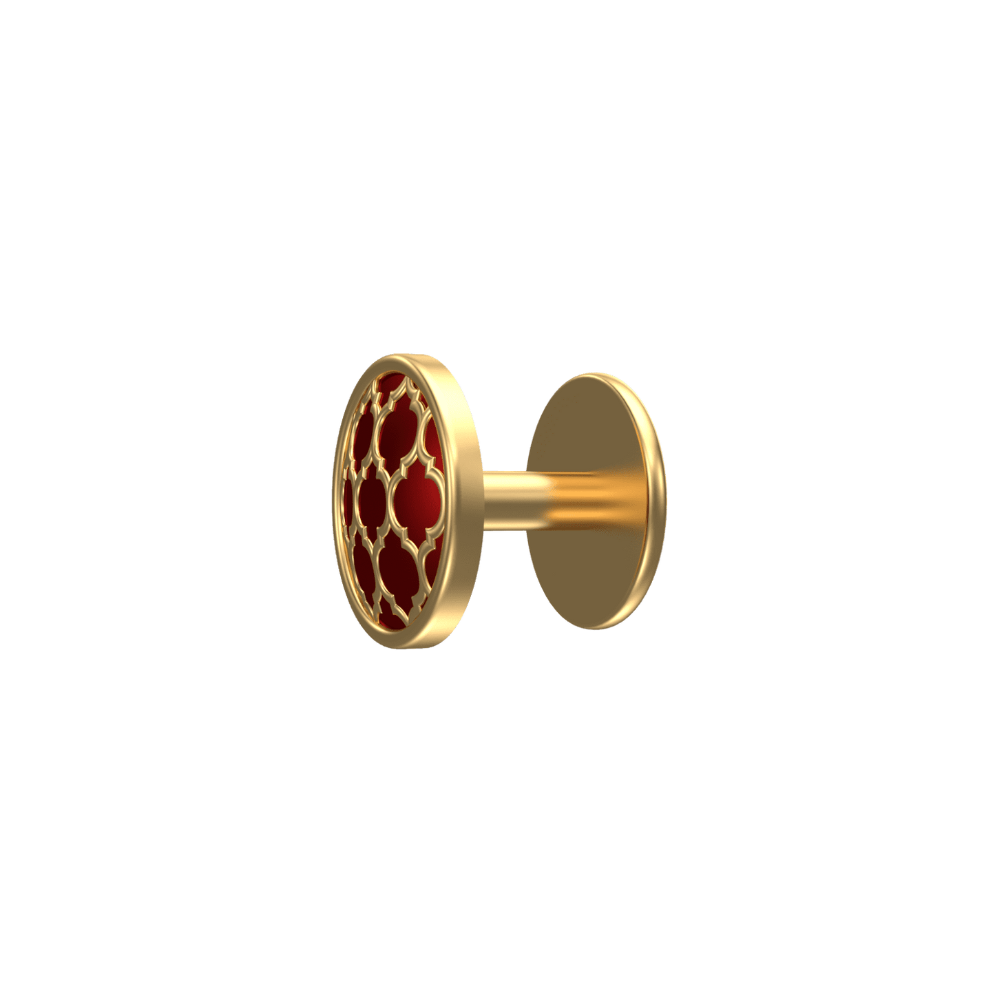 Ornate, Classic Kurta Button Set with 18kt Gold Plating and Enamel