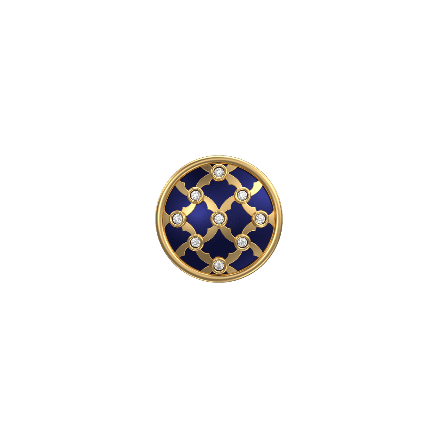 Enchanted Luxe, Classic Kurta Button Set with CZ Diamonds, 18kt Gold Plating and Enamel.