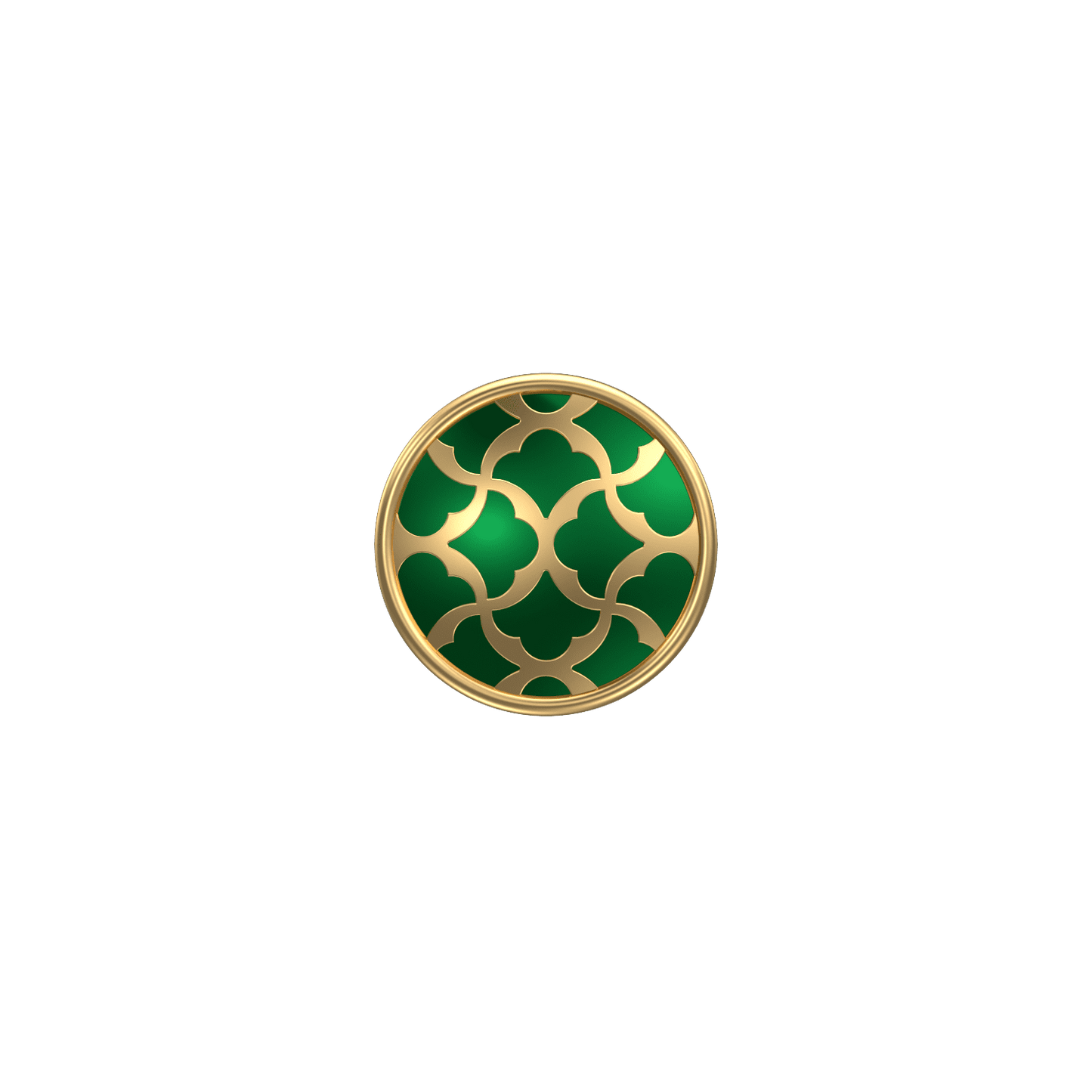 Enchanted, Classic Kurta Button Set with 18kt Gold Plating and Enamel