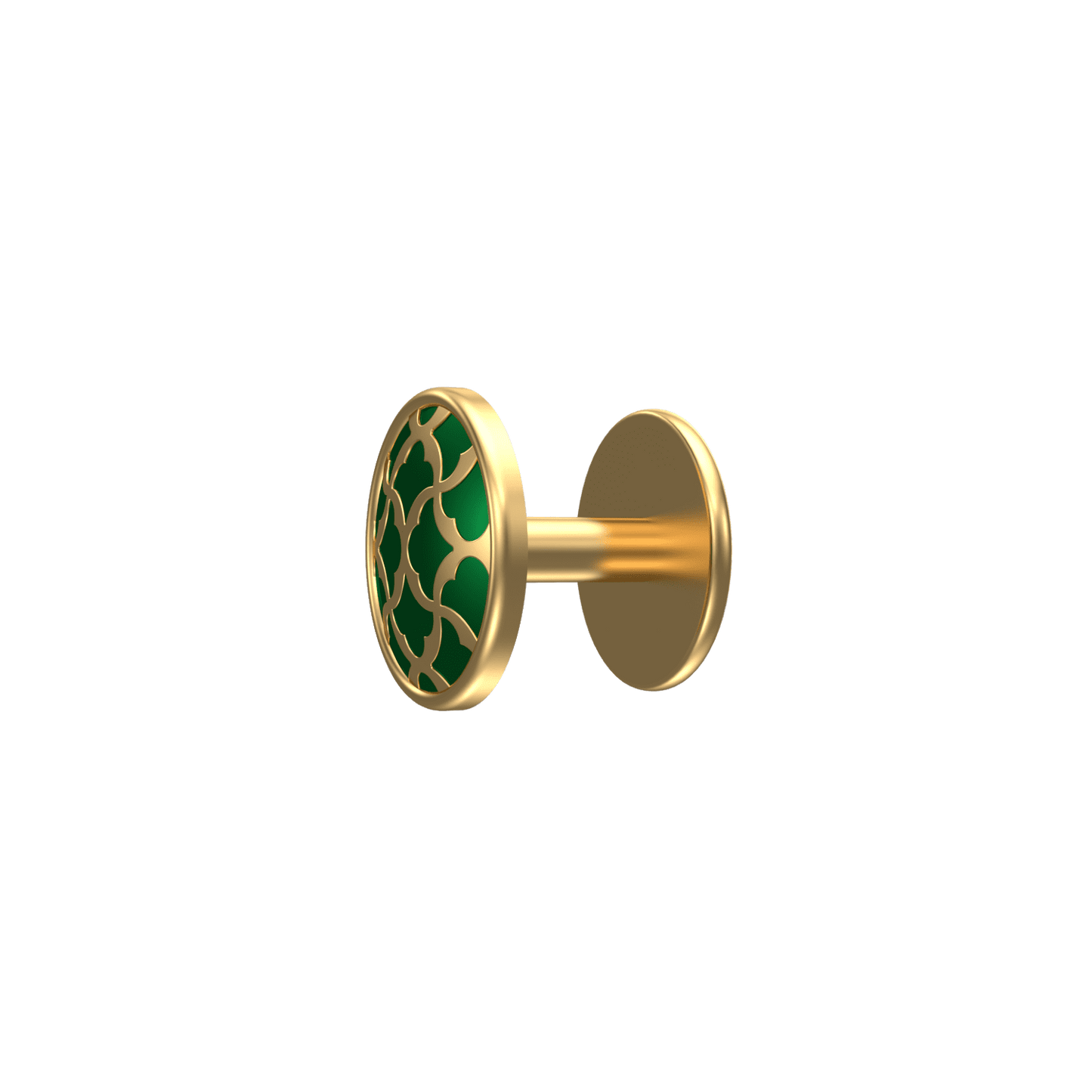 Enchanted, Classic Kurta Button Set with 18kt Gold Plating and Enamel