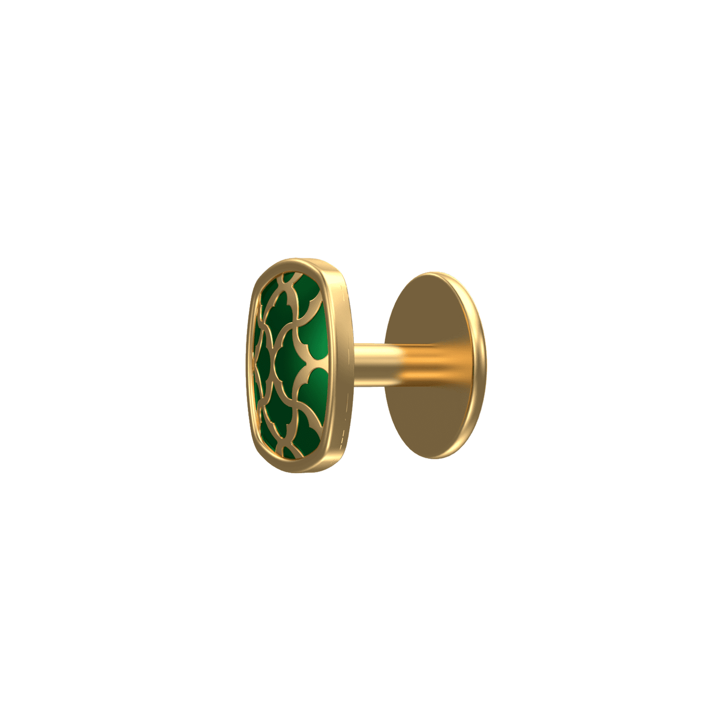 Enchanted, Classic Kurta Button Set with 18kt Gold Plating and Enamel
