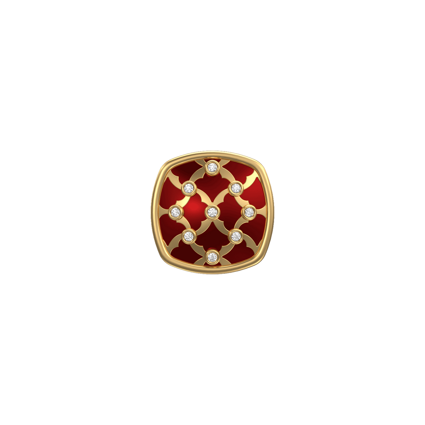 Enchanted Luxe, Classic Kurta Button Set with CZ Diamonds, 18kt Gold Plating and Enamel.