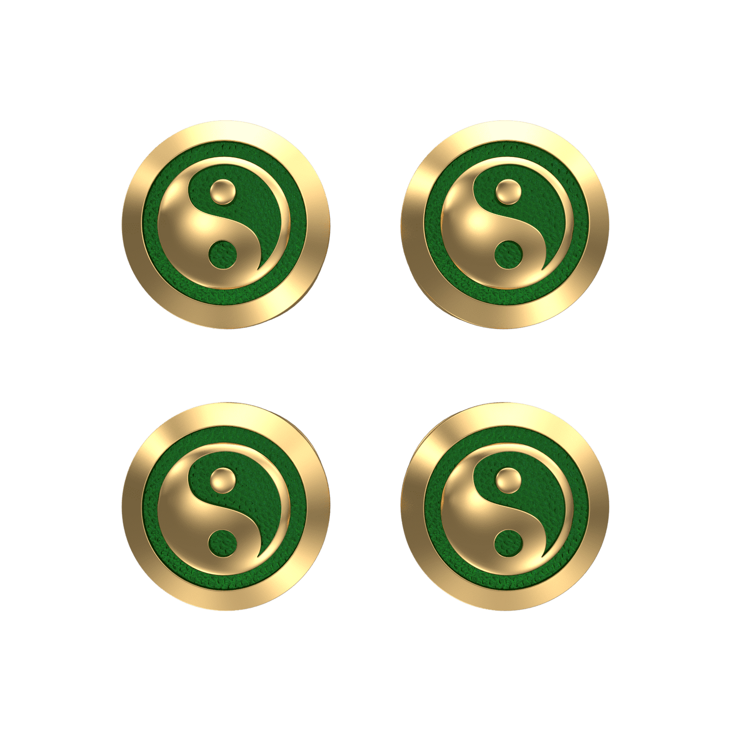 Ying Yang , Spiritual Kurta Button set with 18kt Gold & Black Reuthenium Plating.
