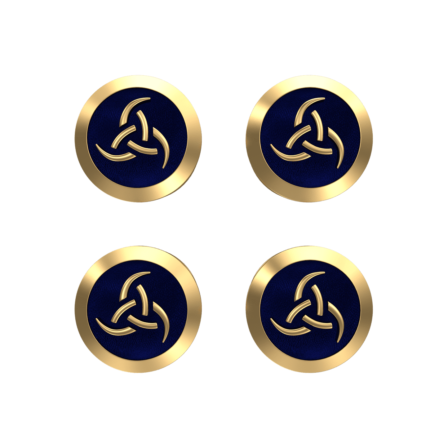 Odin , Spiritual Kurta Button set with 18kt Gold & Black Reuthenium Plating.