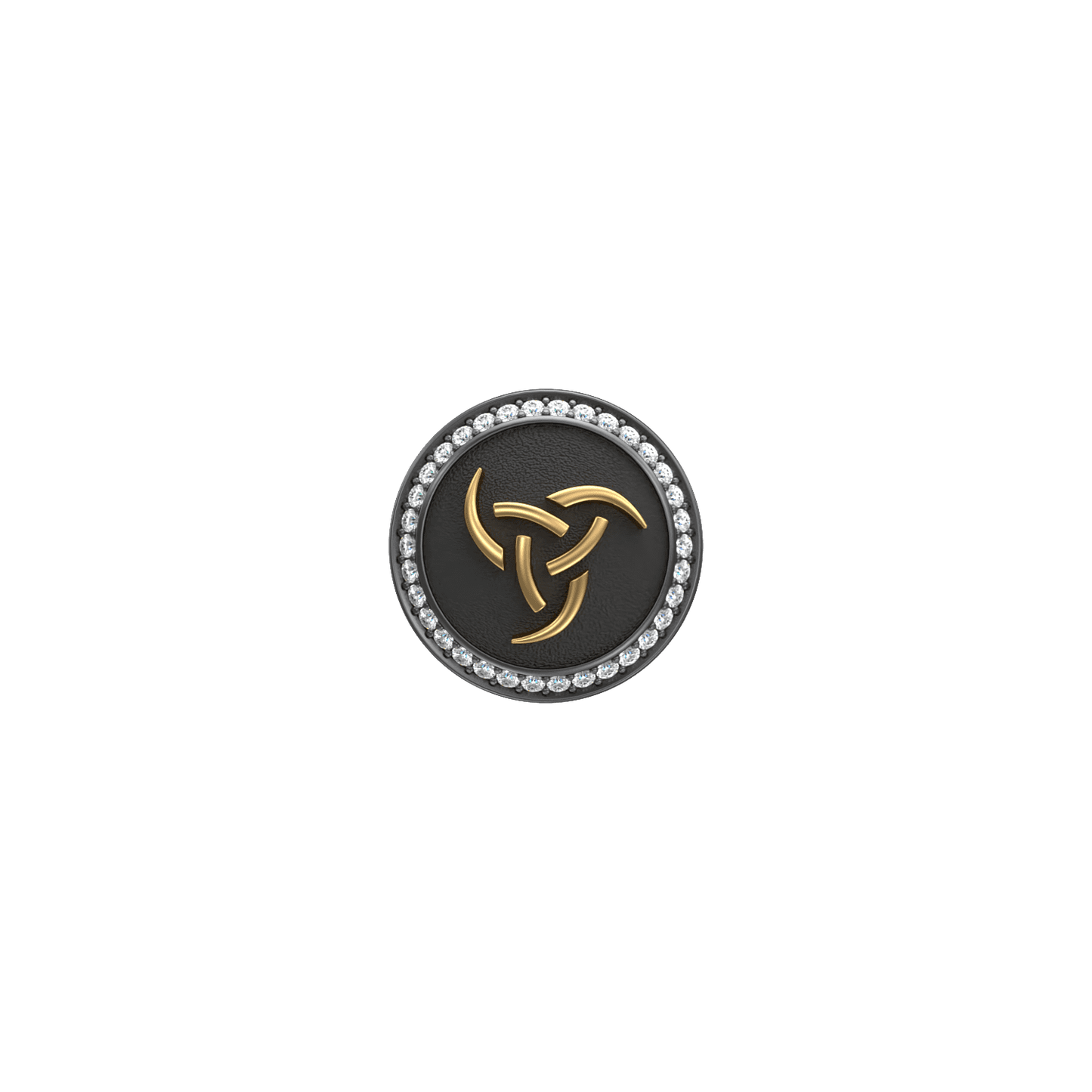 Odin Luxe, Spiritual Kurta Button set with CZ Diamonds, 18kt Gold & Black Reuthenium Plating.