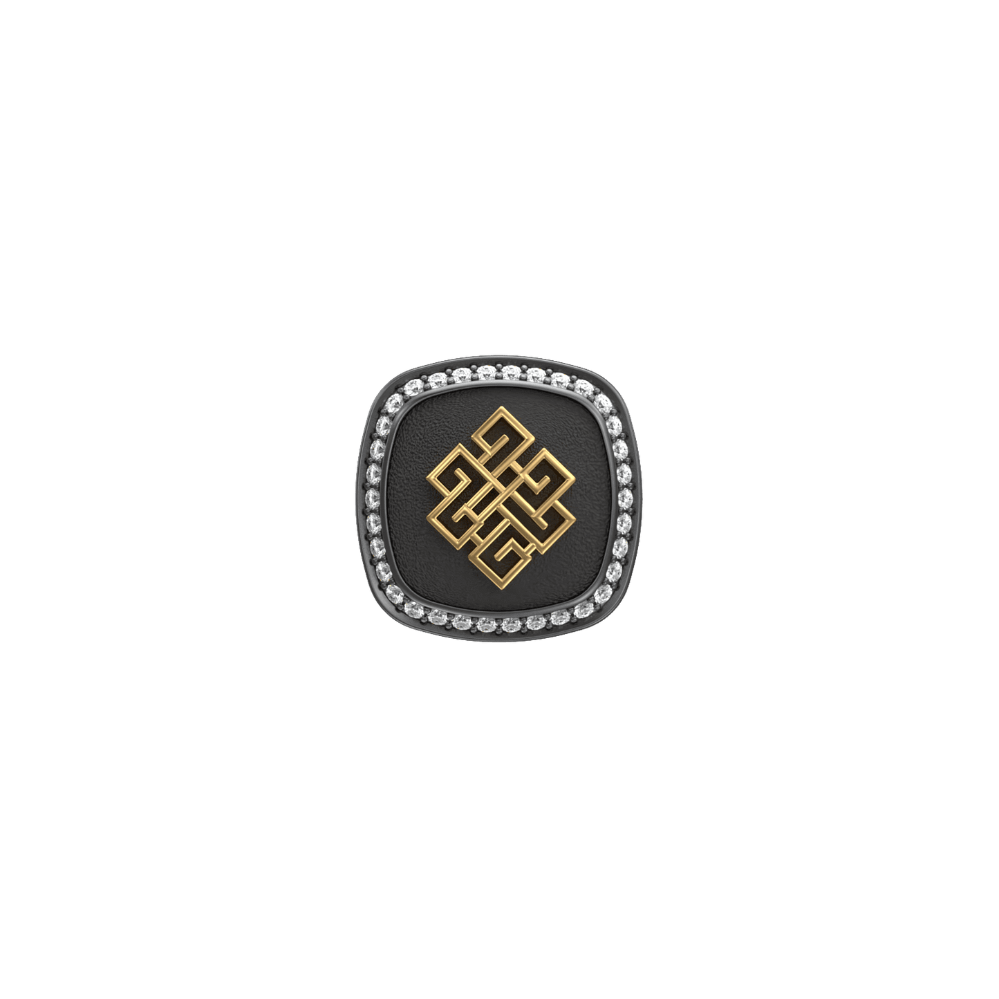 Infinity Luxe, Spiritual Kurta Button set with CZ Diamonds, 18kt Gold & Black Reuthenium Plating.