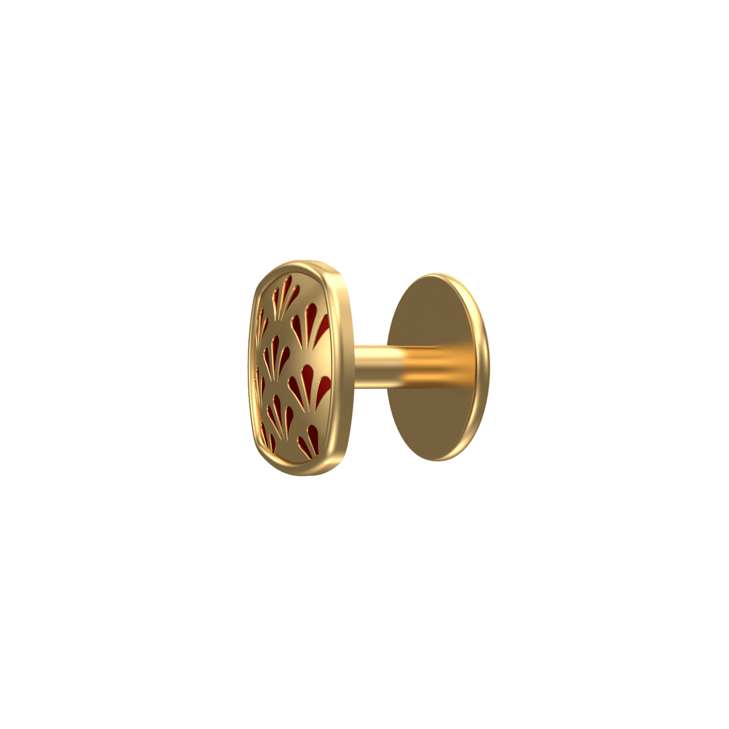 Bloom, Classic Kurta Button Set with 18kt Gold Plating and Enamel