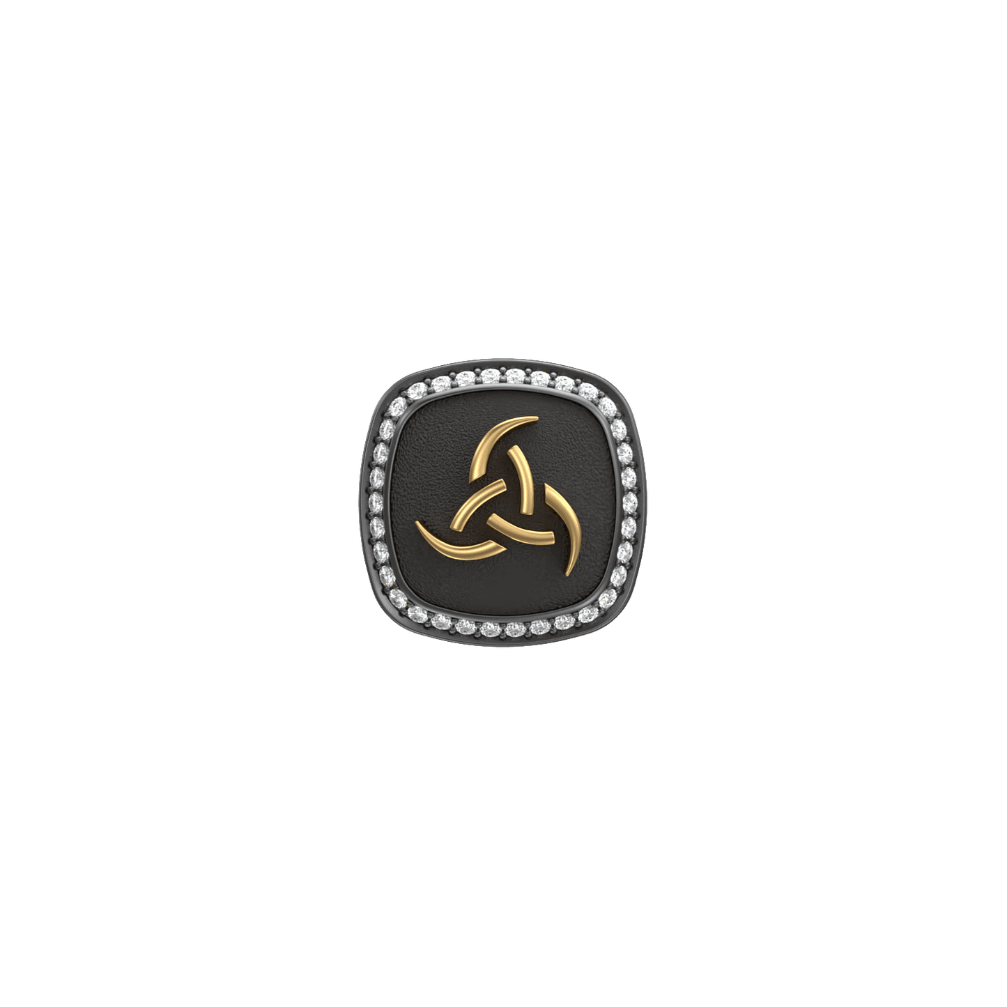 Odin Luxe, Spiritual Kurta Button set with CZ Diamonds, 18kt Gold & Black Reuthenium Plating.