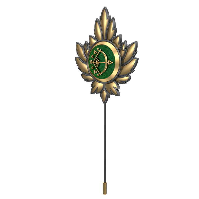 Sagittarius Zodiac, Maple Constellation Lapel with 18kt Gold & Black Ruthenium Plating and Enamel on Brass.