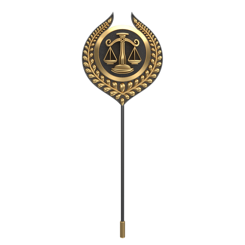 Libra Zodiac, Leaf Constellation Lapel with 18kt Gold Plating and Enamel on Brass.