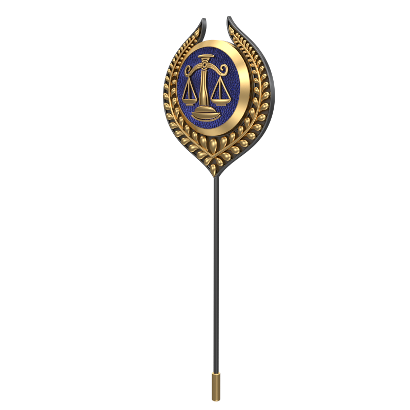 Libra Zodiac, Leaf Constellation Lapel with 18kt Gold Plating and Enamel on Brass.