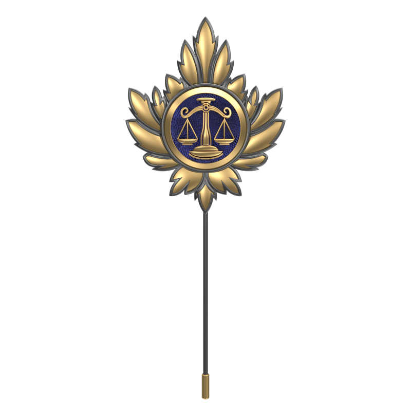 Libra Zodiac, Maple Constellation Lapel with 18kt Gold & Black Ruthenium Plating and Enamel on Brass.