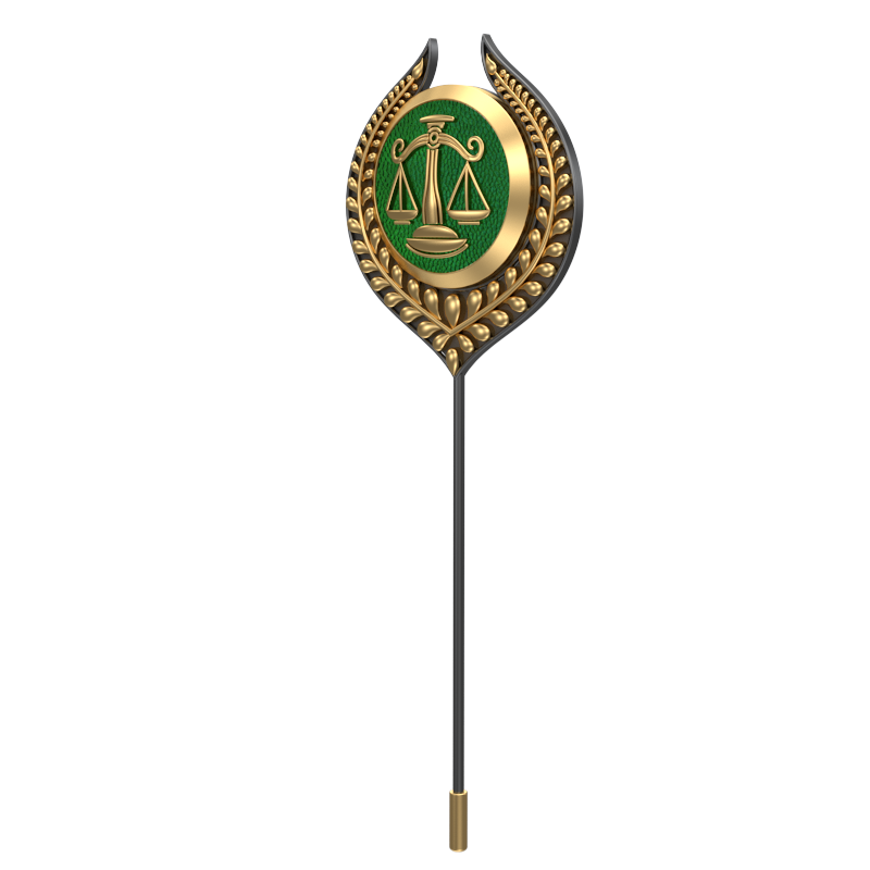 Libra Zodiac, Leaf Constellation Lapel with 18kt Gold Plating and Enamel on Brass.