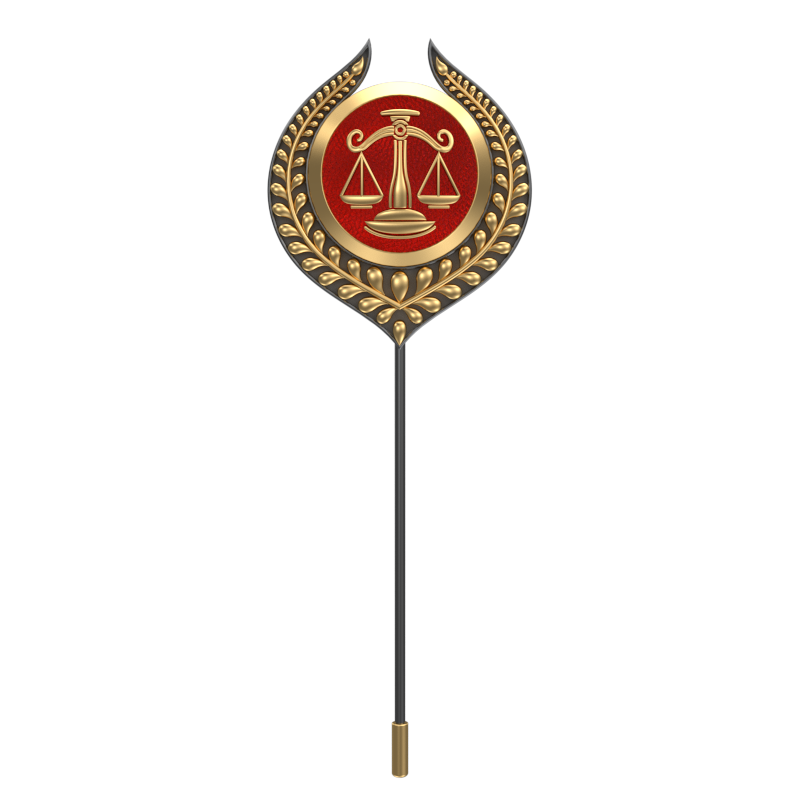 Libra Zodiac, Leaf Constellation Lapel with 18kt Gold Plating and Enamel on Brass.