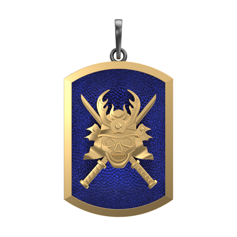Skull King, Edgy Pendant with 18kt Gold & Black Ruthenium Plating on Brass.