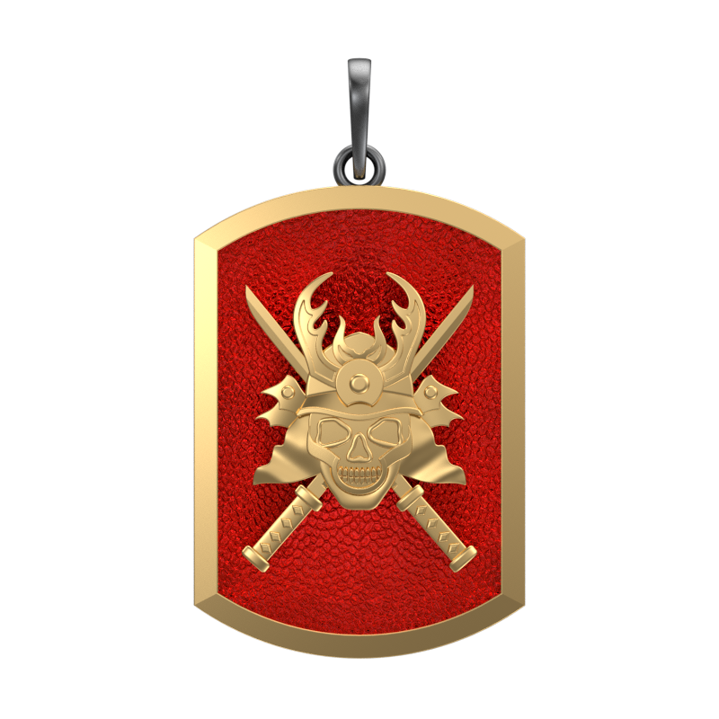 Skull King, Edgy Pendant with 18kt Gold & Black Ruthenium Plating on Brass.