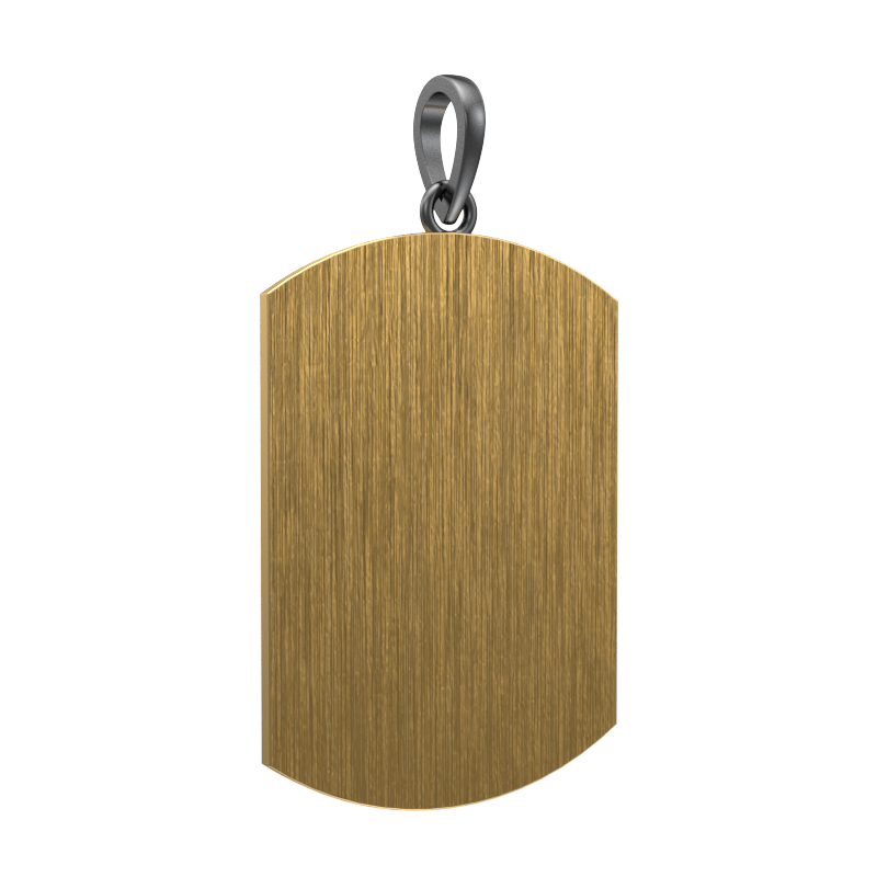 Honour, Edgy Pendant with 18kt Gold & Black Ruthenium Plating on Brass.