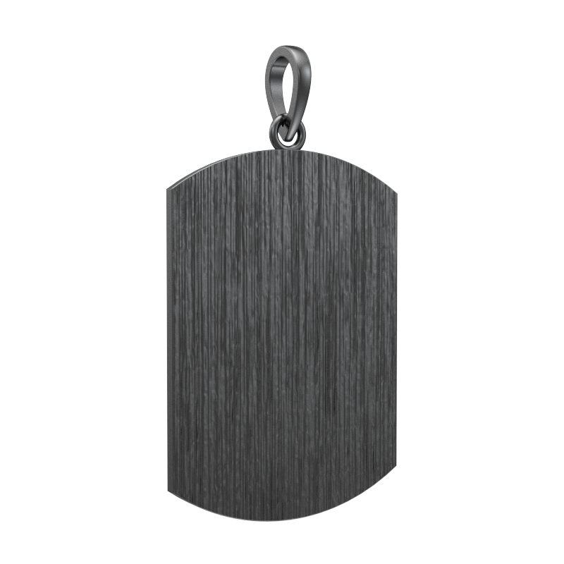 Rudra Luxe, Edgy Pendant with CZ Diamonds, 18kt Gold & Black Ruthenium Plating on Brass.