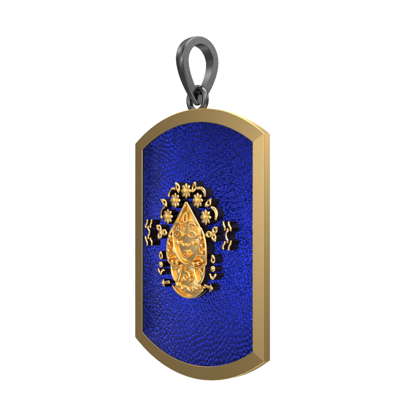 Virgo Zodiac, Constellation Pendant with 18kt Gold Plating & Enamel on Brass.
