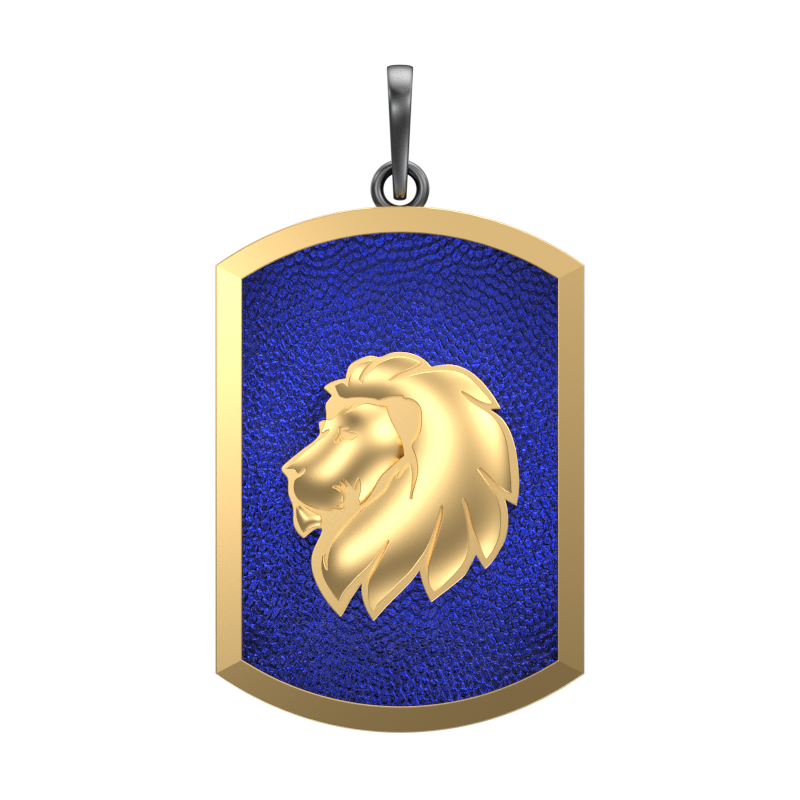 Leo Zodiac, Constellation Pendant with 18kt Gold & Black Ruthenium Plating on Brass.