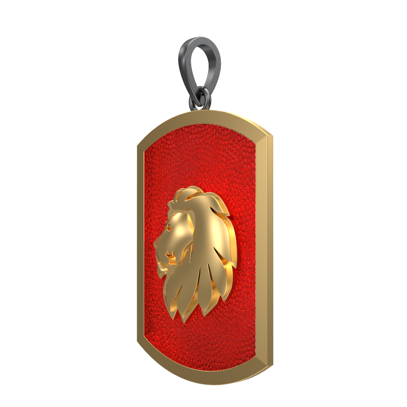 Leo Zodiac, Constellation Pendant with 18kt Gold & Black Ruthenium Plating on Brass.