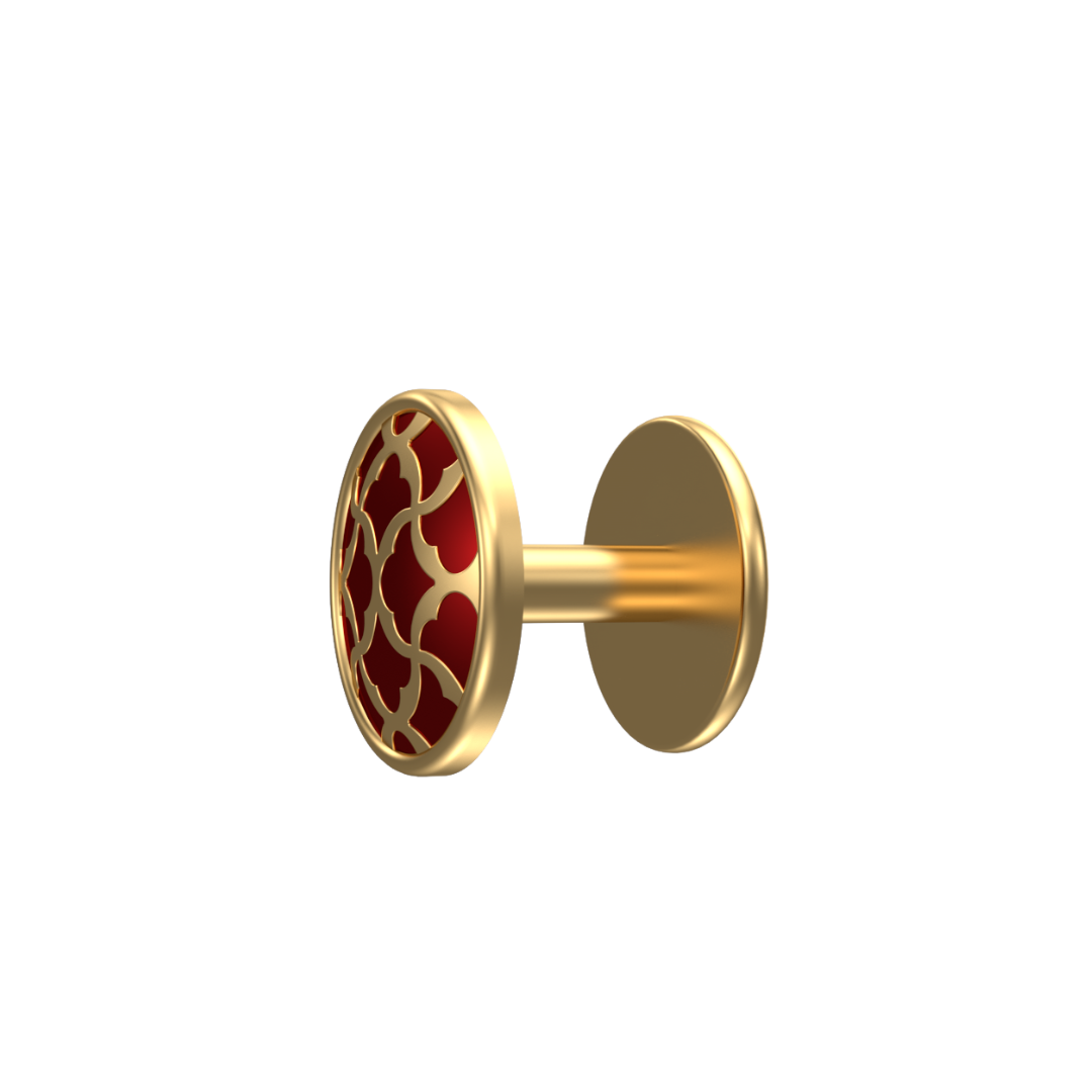 Enchanted, Classic Kurta Button Set with 18kt Gold Plating and Enamel