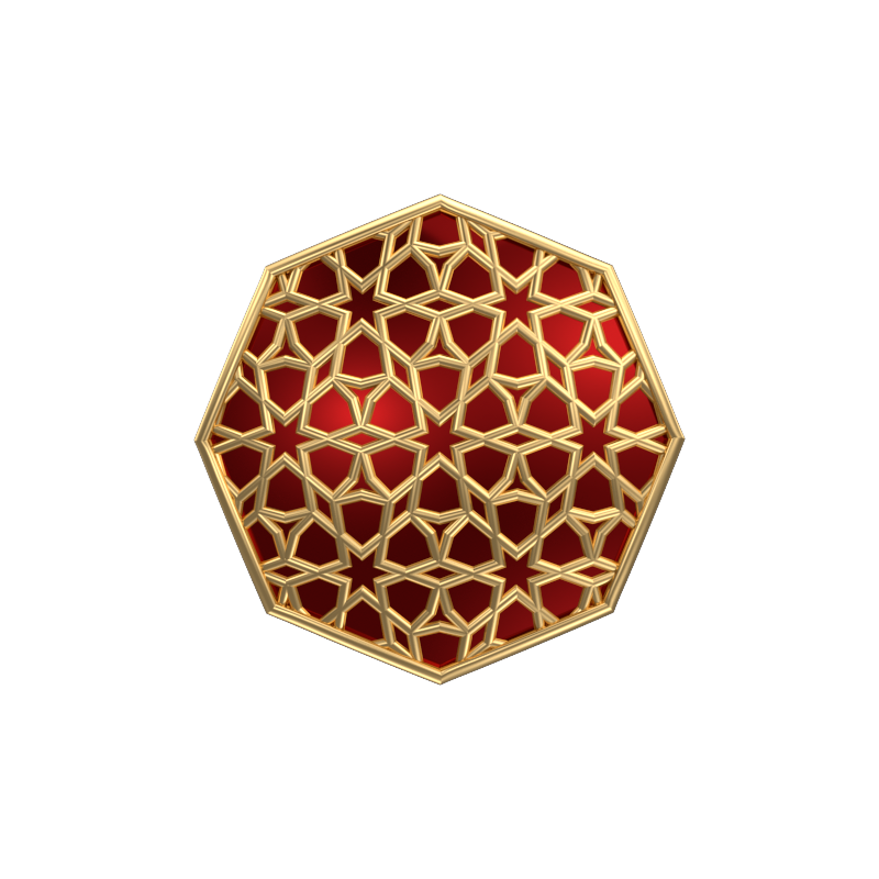 Starburst, Classic Cufflink Set with 18kt Gold Plating and Enamel on Brass.