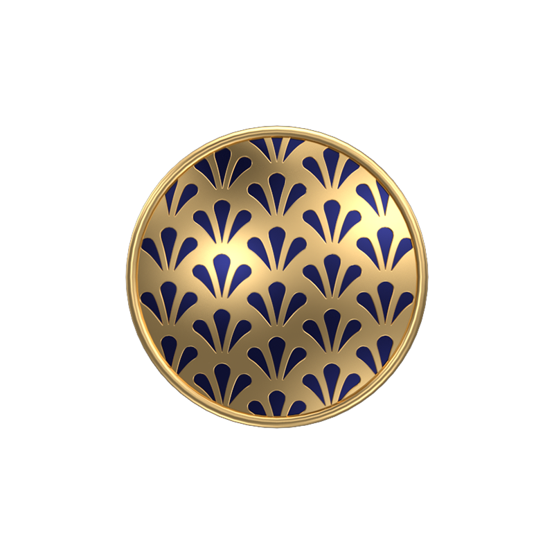 Bloom, Classic Cufflink Set with 18kt Gold Plating and Enamel on Brass.