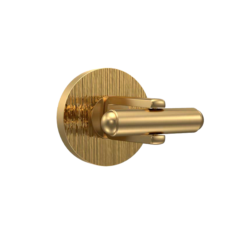 Bloom Luxe, Classic Cufflink Set with CZ Diamonds, 18kt Gold Plating and Enamel on Brass.