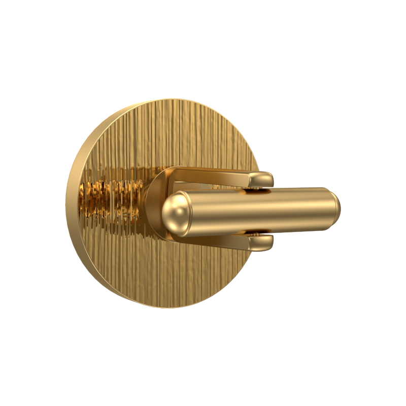 Ornate, Classic Cufflink Set with 18kt Gold Plating and Enamel on Brass.