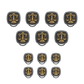 Libra Zodiac Luxe, Constellation Button set with CZ Diamonds, 18kt Gold & Black Ruthenium plating on Brass.