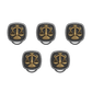 Libra Zodiac Luxe, Constellation Button set with CZ Diamonds, 18kt Gold & Black Ruthenium plating on Brass.