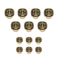 Libra Zodiac, Constellation Button set with 18kt Gold & Black Ruthenium Plating on Brass.