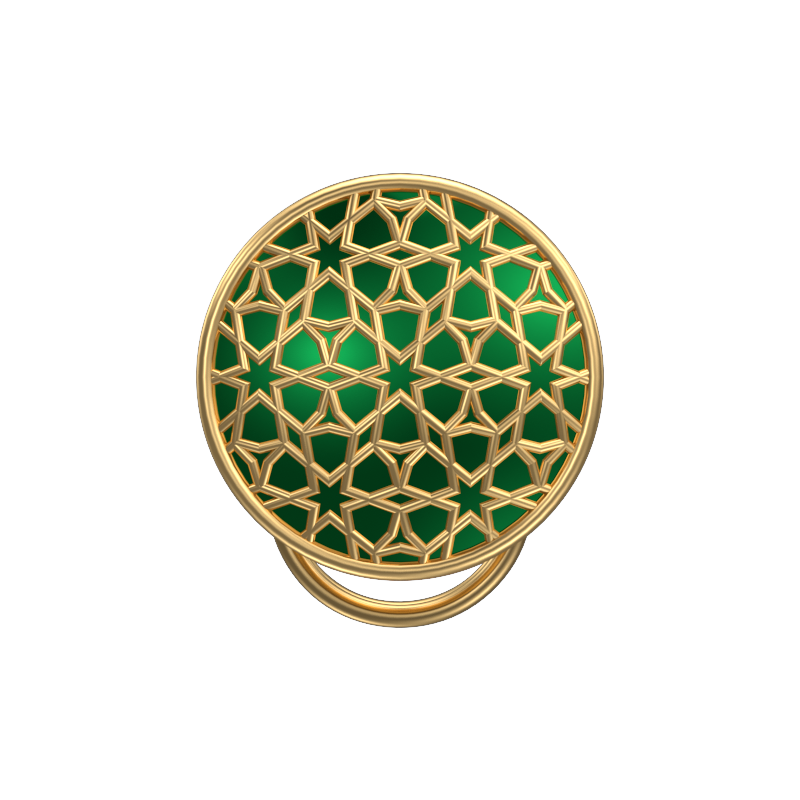 Starburst, Classic Button Set with 18kt Gold Plating and Enamel on Brass.