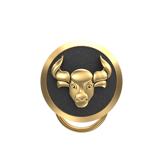 Taurus Zodiac, Constellation Button set with 18kt Gold Plating & Enamel on Brass.