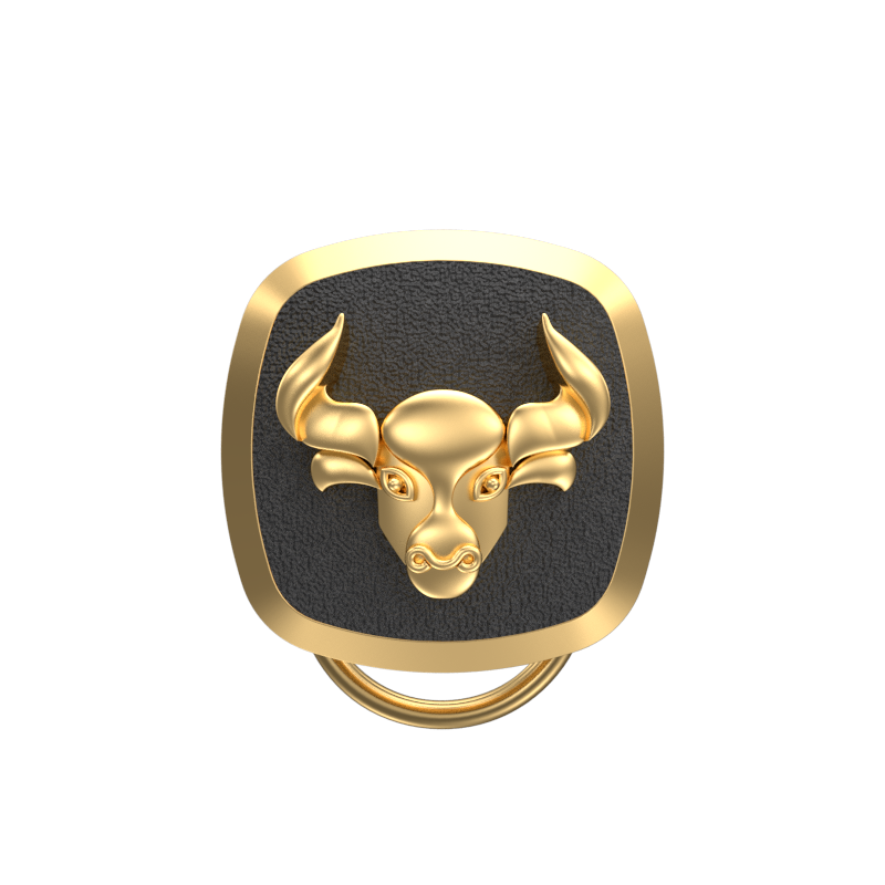 Taurus Zodiac, Constellation Button set with 18kt Gold Plating & Enamel on Brass.