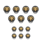 Aries Zodiac Luxe, Constellation Button set with CZ Diamonds, 18kt Gold & Black Ruthenium plating on Brass.